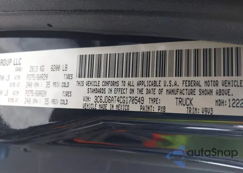 2012 Ram 1500 St из США, поврежденный, VIN 3C6JD6AT4CG170549